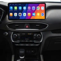 Car DVD Player Car Radio 6GB RAM 128GB ROM 2din 12.3 Inch Touch Screen Carplay Android 11 for Hyundai Santa Fe 2019-2021