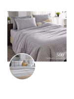 King Bed Sheet : Infinity Rings สีเทา 3 ชิ้น