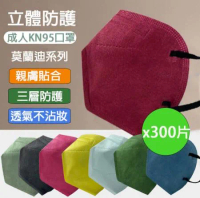 台灣快速出貨 最新成人韓版KN95莫蘭迪配色 3D立體口罩 成人口罩 魚型口罩 防塵口罩 30入-包 X300片