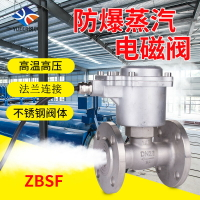 ZBSF蒸汽法蘭電磁閥304不銹鋼高溫高壓先導管道銅線圈220V24v