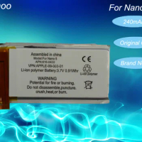 30pcs/lot Original Quality 3.7V Li-ion Replacement Battery for iPod Nano 5 5th Gen Battery Repair