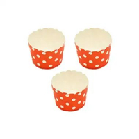 Cup Kertas Muffin Kecil Polkadot Merah A Basics Isi 20 pcs 1pack