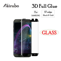 3D Case Friendly Full Glue Tempered Glass For Samsung Galaxy S7 edge 3D Curved Full Adhesive Screen Protector Film For S7edge