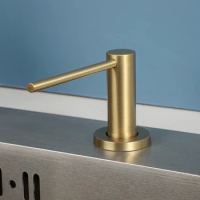 ULA Brass Kitchen Sink Soap Dispenser Gold Dispenser Detergent Liquid Soap Lotion Dispensers Brass Head