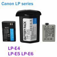 Canon LP Series Camera Battery LP-E4 LP-E5 LP-E6 Li-lon Battery EOS500D EOS-1Ds Per EOS5D Mark II Per EOS80D EOS1000D 60D 80D
