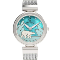 【CHARRIOL 夏利豪】Forever Polar Bear 永恆北極熊鋼索手錶-32mm 女王節(FE32101026)