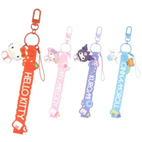 【小禮堂】Sanrio 三麗鷗 矽膠造型手機腕帶吊飾 - 奶瓶款 Kitty 大耳狗 酷洛米(平輸品)