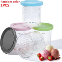 1pcs Ice Cream Container For Ninja CREAMi Pints Compatible NC299AMZ &amp; NC300s Series CREAMi Ice Cream Maker BPA-Free Random color
