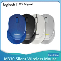 Logitech M330 SILENT PLUS Wireless Mouse 2.4GHz With USB Nano Receiver 1000 DPI Optical Tracking Designed For PC Mac Laptop