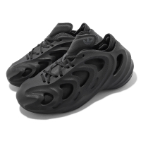 【adidas 愛迪達】休閒鞋 adiFOM Q 男鞋 女鞋 碳黑 鏤空 洞洞鞋 襪套 可拆 三葉草 愛迪達(IE7449)