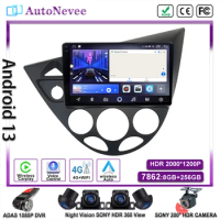 NO 2DIN Android 13 For Ford Fiesta 1995-2001 For Focus MK1 1998-2004 Multimedia Car Player Auto Radio Navigation GPS Stereo DVD