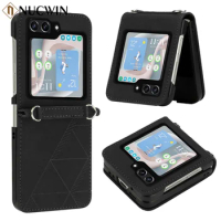 For Samsung ZFlip5 Luxury business leather case For Samsung Galaxy Z Flip 5 4 3 flip5 ZFlip4 Anti drop all inclusive phone case