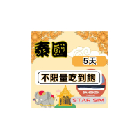 【星光卡 STAR SIM】泰國上網5天 無限量吃到飽(旅遊上網卡 泰國 網卡 泰國網路)