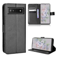 For Google Pixel 6 6A Luxury Flip Diamond Pattern Skin PU Leather Wallet Stand Case For Google Pixel 6 Pro Pixel6 Phone Bag