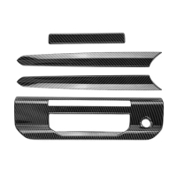 For Ford Ranger 2023 Car Rear Tailgate Handle Cover Trim Trunk Decorative Sticker Accessories - ABS Carbon Fiber