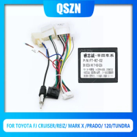 QSZN DVD Canbus Box FD-RZ-02 For Toyota FJ CRUISER/REIZ/ MARK X /PRADO/ 120 Android 2 din Harness Wiring Cables Car Radio Stereo