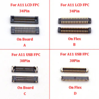 10Pcs 30 34 Pin LCD Display Screen Flex FPC Connector For Samsung Galaxy A11 M11 A115F A115A M115 USB Charger Charging Dock Port