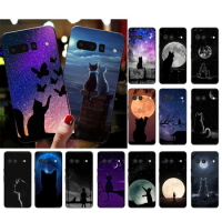 Cat Moon Star Night Phone Case For Google Pixel 8 7 Pro 7A 7 6A 6 Pro 5A 4A 3A Pixel 4 XL Pixel 5 6 4 3A XL