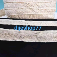Renda Rumbai Katun 6 cm ( ROLL ) / Rumbai Katun 6cm / Katun gombyok / renda dayak / renda rumbai kos