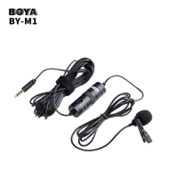 Original BOYA BY-M1 Recording microfone Lavalier Lapel Microphone Video Mic For Youtube Video Record Mic For Pc iPhone 12Pro Max