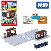 Takara Tomy Tomica Town Bus Stop (w/Tomica) Cars Alloy Toys Motor Vehicle Diecast Metal Model for Ch