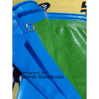 Terpal A30 +Uv Korea Super Tebal Super Kuat Warna Biru Hijau Ukuran 5X6 6X8 4X8 4X7 4X6 4X5 4X4 3X4 