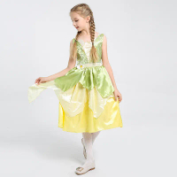 Đầm công chúa PIKYO Halloween Tiana, trang phục trẻ em cosplay, đầm Người Tôi Ảo