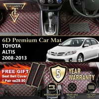 Top Carpet TOYOTA ALTIS ( 2008 - 2013 ) 6D PU Leather Car Carpet VIP Car Mat Floor Mat Alas Kaki Kar