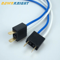 2PCS H7 Bulb Male Femail Connector Headlight Fog Light Connector H7 Plug Socket High Quality Antioxidant Cable 3.2mm In Diameter