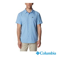 Columbia 哥倫比亞 男款-超防曬UPF50快排短袖襯衫-藍色 UAE15170BL / S23