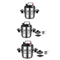 Stainless Steel Pressure Cooker with Secure Knob Kitchen Cooking Pot Electric Instant Cooking Pot for Restaurant Commercial Home
