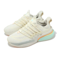 【adidas 愛迪達】慢跑鞋 Alphaboost V1 男鞋 米白 綠 緩震 運動鞋 愛迪達(IE7269)