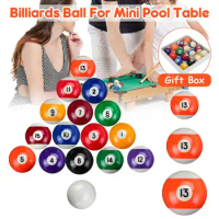 16 PCS 25MM / 32MM / 38MM Children Billiards Table Balls Set Resin Small Pool Cue Balls Full Set Mini Billiard balls Set