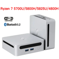 MINI PC Ryzen 7 5700U/5800H/5825U/4800H MINI PC Windows 11 Pro 16GB 512GB SSD WIFI6 BT5.2 8K Desktop MINI PC Gamer Computer