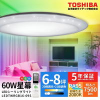 Toshiba東芝 60W 星幕 LED 美肌吸頂燈 LEDTWRGB16-09S 適用6-8坪