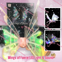 [SLH] Electric Butterfly Wings Little Fairy LED Light Music DIY Girls Cosplay Costume Toys Disney