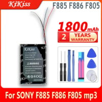 1800mAh KiKiss Powerful F805 F886 F885 (3 line) Battery for Sony NWZ-F885 NW-F886 NW-F887 mp3