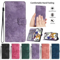 3D Butterfly Pattern Matte Leather Wallet Case For Huawei Y6s Y5P Y6P Y7A Y7 2019 Y6 Prime Y5 Lite 2018 Flip Stand Phone Cover