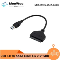 USB Sata Cable USB 3.0 to 22pin Cable Adapter Converter SATA to USB 3.0 Supports 2.5 inch SATA Hard Drive Converter