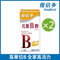 【杏輝醫藥】優倍多YouBest 元氣B群軟膠囊(120粒x2盒)
