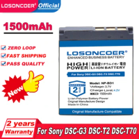 1500mAh NP-BD1 NP-FD1 Battery For Sony DSC-G3 DSC-T2 DSC-T70 DSC-T75 DSC-T77 DSC-T90 DSC-T200 DSC-T300 DSC-T500 Camera Battery