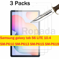 3PCS Glass screen protector for Samsung galaxy tab S6 LITE 10.4 SM-P610 P613 SM-P615 P619 2022 tablet protective film