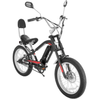 20" Electric Bike, Motorcycle Ebike with 250W Brushless Motor, 20"x3.0" Fat Tire Cruiser E-Bike, Chopper Style Electric Bicycle