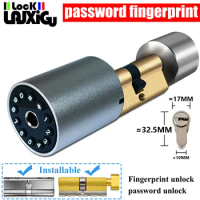 Variable size Smart door lock Outdoor door lock Electronic lock Fingerprint door lock Tuya APP Cylinder door password lock