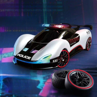Chameleon Color & Light Show! 1:20 4WD Remote Control Drift Car Rainbow LED Racing Machine, Professi