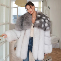 Fangtai 2023 Natural Real Fox Fur Coat Women Fur Coat For Women Warm Luxury Winter Jacket Women Promotion Female Vest Plus Size