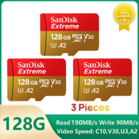 SanDisk Wholesales Extreme Micro SD Card Memory Card A2 U3 V30 4K 64GB 128GB 256GB 512GB 1T SDXC Max 190MB/s Flash TF for DJI