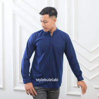 Kemeja Kasual Pria Terbaru Lengan Panjang Kemeja Polos Model Slimfit Bahan Lacoste Pique Premium War