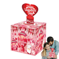 Money Box For Cash Gift Multi-Purpose Cash Pulling Box For Valentine's Day Home Storage Paper Box For Letters Postcard Cash