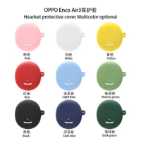 For OPPO Enco Air3 Case Shockproof Silicone Earphone Cover Solid Color hearphone Accessories For OPPO Enco Air 3 box with hook